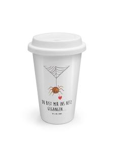 Mr. & Mrs. Panda Термокружка с изображением паука, надписью "Agathe Love" и текстом, написанным белым цветом