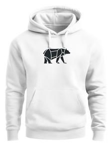 Neverless Толстовка 'Bär Lineart Polygon' в белом цвете