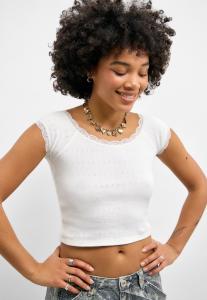 Топ ISLAPOINTELLE BDG Urban Outfitters, кремовый