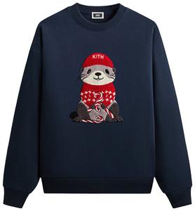 Толстовка Kith Kithmas Otter Nelson Crewneck, черный