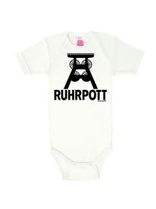 Logoshirt Детское боди RUHRPOTT - Кремовый с принтом