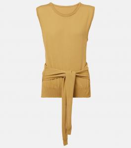 Вязаный топ из хлопка с элементами тай-дай Lemaire, Ochre Mustard