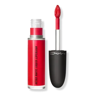 Жидкая матовая помада Retro MAC, Fashion Legacy (intense fire truck red)