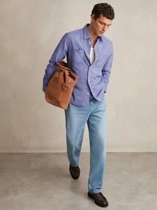 Хлопковая рубашка Hendrixon в полоску Reiss