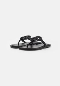 Сандалии с Т-образным ремешком Miller Knotted Pave Tory Burch, черный