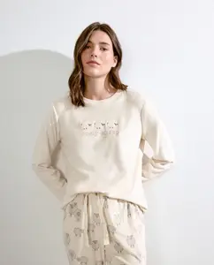 Женская пижамная футболка Énfasis, экрю