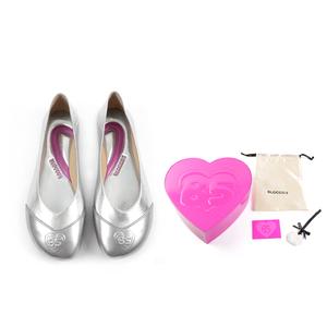 Светящиеся балетки женские повседневные туфли 1,8 см BLOCCO5, Мерцающее серебро