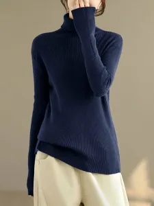 Женская водолазка в рубчик Doux Belle, цвет Navy