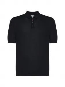 Трикотажное поло на молнии Eleventy, синий