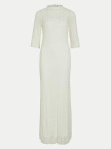 Трикотажное платье обычного кроя Vila, бежевый