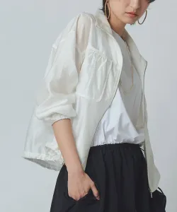 Рубашка-куртка с высоким воротником и застежкой-молнией Rasw, цвет Off White