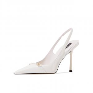 Женские туфли на тонком каблуке и высоком каблуке Shesrim, White (9.5Cm)