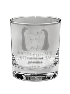 Стакан для виски с ежиком и надписью "Любовь" на прозрачном фоне Mr. & Mrs. Panda