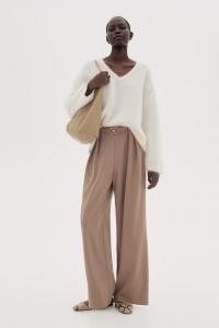 Элегантные брюки с декоративной уздечкой H&M, бежевый