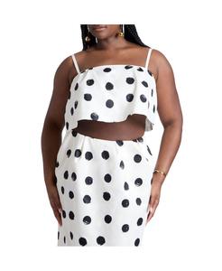 Укороченный топ-пухлый для женщин больших размеров ELOQUII, Paint dot