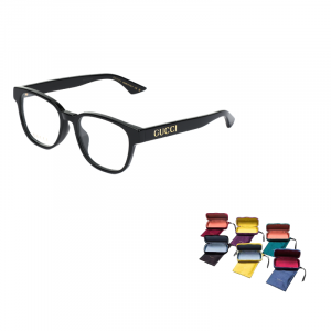 Очки в круглой оправе Gucci, 001 (черный frame with transparent lens)