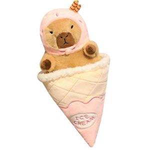 Летняя коллекция плюшевых кукол капибара с мороженым, высота 33 см Runcan