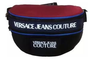 VERSACE JEANS COUTURE Полиэстеровый поясной рюкзак мужской черный
