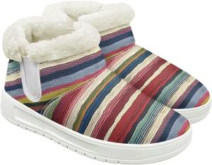 Quxjehoe Женские зимние ботинки для снега, утепленные, для улицы и дома, ботильоны до щиколотки, противоскользящие, для зимних прогулок, белая подошва, размер 6-13,5