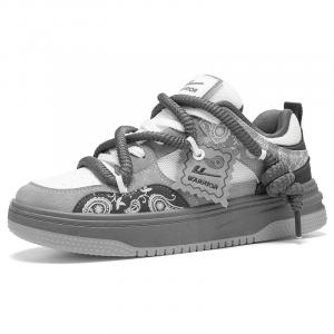 Легкие низкие скейтерские кроссовки с эффектом увеличения роста унисекс WARRIOR, серо-бежевый