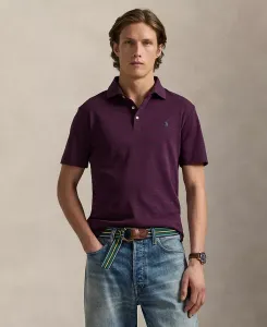 Мужская поло Slim Fit из мягкого хлопка по индивидуальному заказу Polo Ralph Lauren, синий
