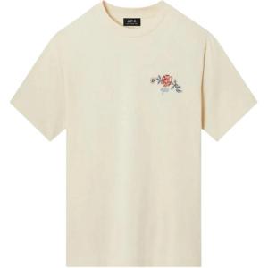 Футболка с логотипом A.P.C, светло-коричневый