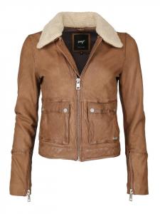 Кожаная куртка Maze 42020103, коричневый