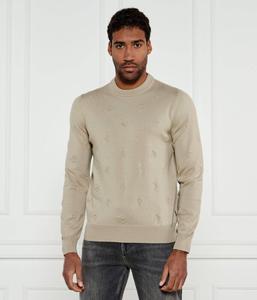 Шерстяной свитер h-bahelo Regular fit Boss, желтый