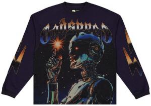 Футболка с длинными рукавами Godspeed Sputnik, темно-синяя