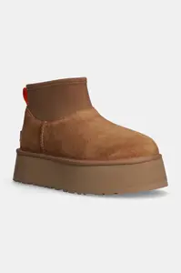 Ботинки замшевые UGG Classic Mini Dipper, коричневый