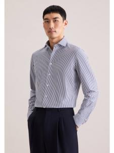 Seidensticker Облегающая трикотажная рубашка серого цвета