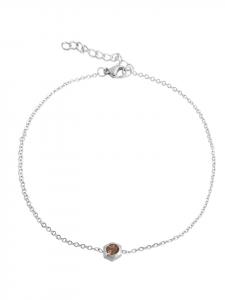 Adeliás Женский кулон из нержавеющей стали коричневого цвета