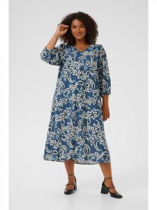 Платье KCmahlia А-силуэта в цвете Берингово море/белый пейсли KAFFE curve