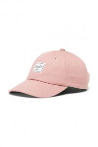 Хлопковая кепка с козырьком Herschel, розовый