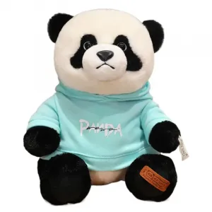 Tranquility and elegance Свитшот Panda Cute, черно-белый, с плюшевыми куклами мишки, высота плюшевой куклы 23см