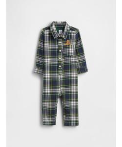 (K) Фланелевый комбинезон с карманами в виде медвежонка (для малышей)