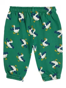 Брюки с эластичным поясом и принтом уток BOBO CHOSES, зеленый
