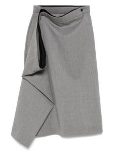 ALAINPAUL шерстяная юбка миди, серый