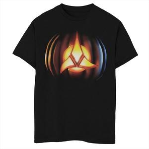 Футболка с принтом Boys Star Trek Halloween Klingon Logo Carved Pumpkin Licensed Character