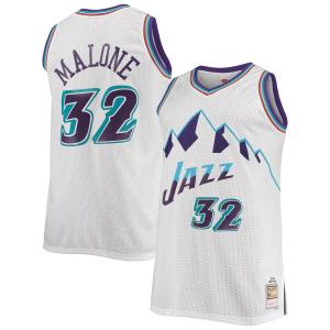 Мужское джерси Mitchell & Ness Karl Malone White Utah Jazz Big & Tall Hardwood Classics