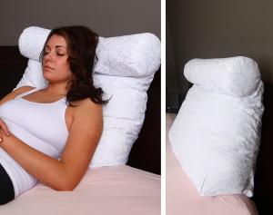 Deluxe Comfort Подушка Relax In Bed Plain White с валиком для шеи White