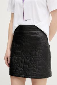 Кожаная юбка Hugo, черный