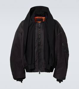 Камуфляжный худи-бомбер Balenciaga, черный