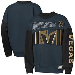Свитшот Vegas Golden Knights Impact Player, молодежный, стальной/черный Outerstuff