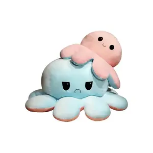 Двусторонняя реверсивная плюшевая игрушка маленький осьминог с меняющейся мордочкой 20см/30см/40см/90см высота Whoops