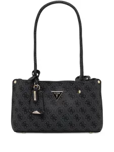 Сумка на плечо с монограммой и металлической бляшкой Guess Usa, черный