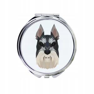 Шнауцер Карманное зеркало Геометрическая собака Inna Marka