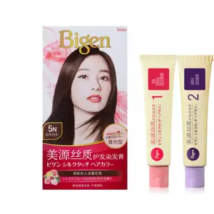 Паста для окрашивания волос Meiyuan Silk, маскирует седину, унисекс, 40г+40г HOYU, коричневый