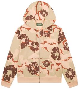 Худи Denim Tears Wreath Zip Hoodie 'Tan Camo', разноцветный