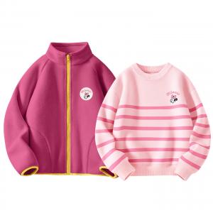 Детская повседневная спортивная одежда Disney, [thickened and fleece-lined]dini medium round hook-and-loop k розовый красный+silicone lifting k розовый